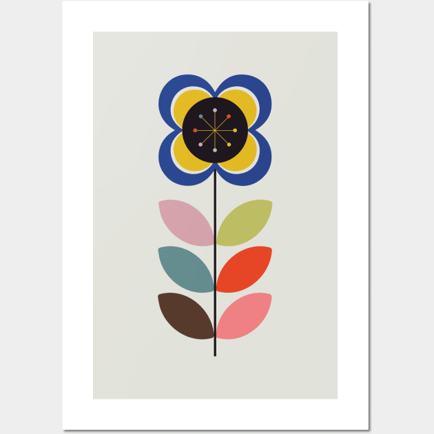 Mid Century Flower 3 Wall Art by Dream Print Designs